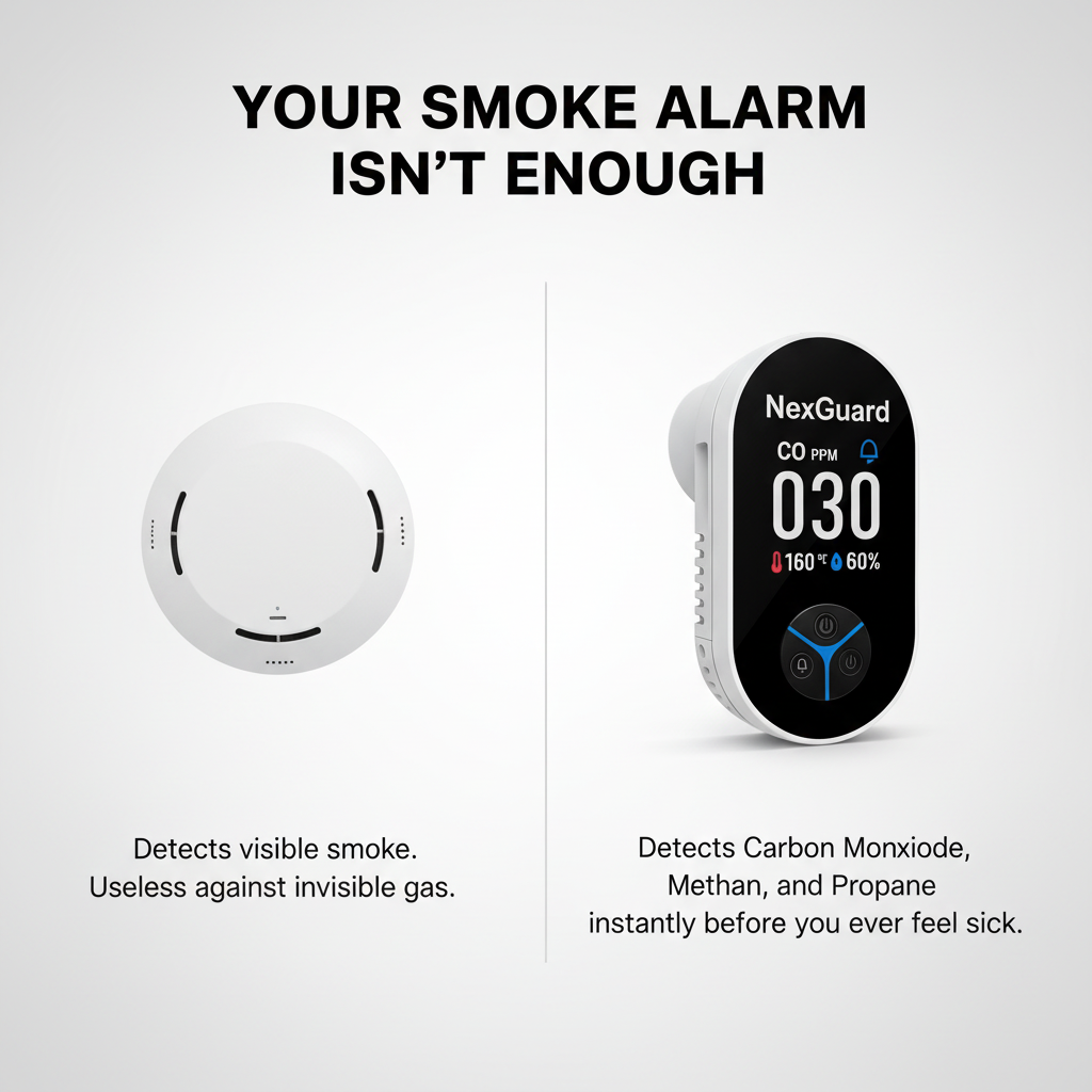 NexGuard™ Pro — 3-in-1 Smart Carbon Monoxide Detector